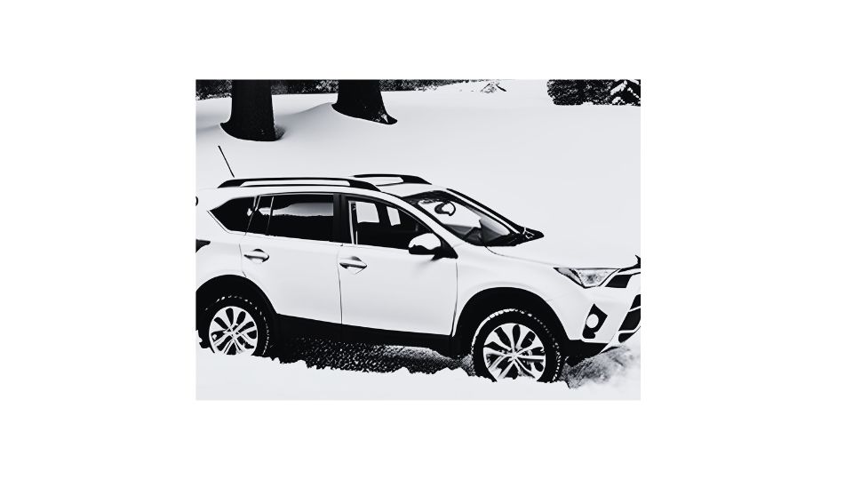 toyota rav4 in the snow