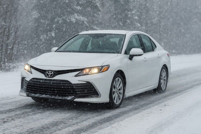 Driving a Toyota Camry in Snow and Ice