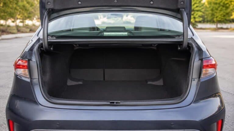 Toyota Corolla Trunk Dimensions